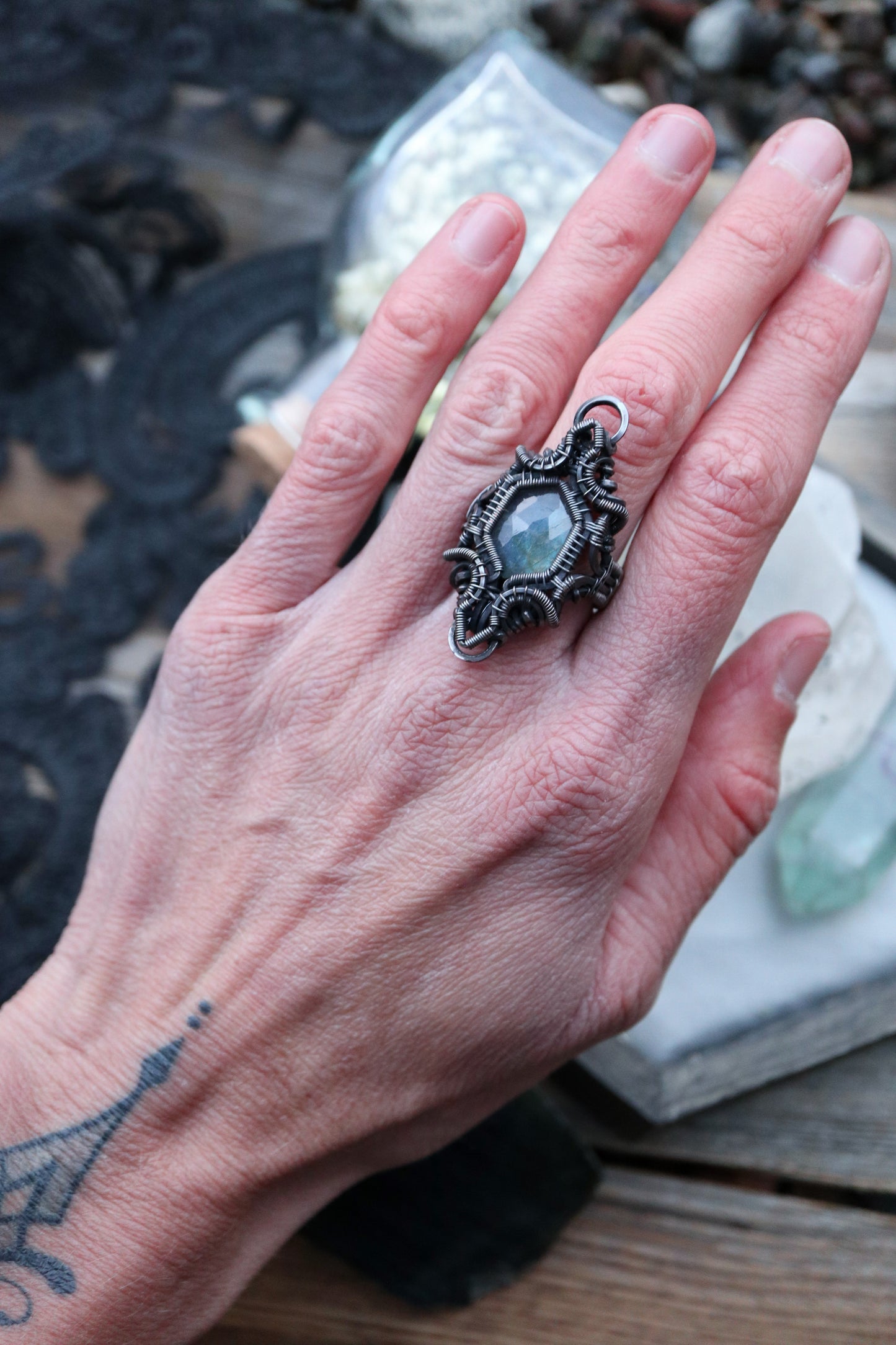 Labradorite Ring Size 7.5