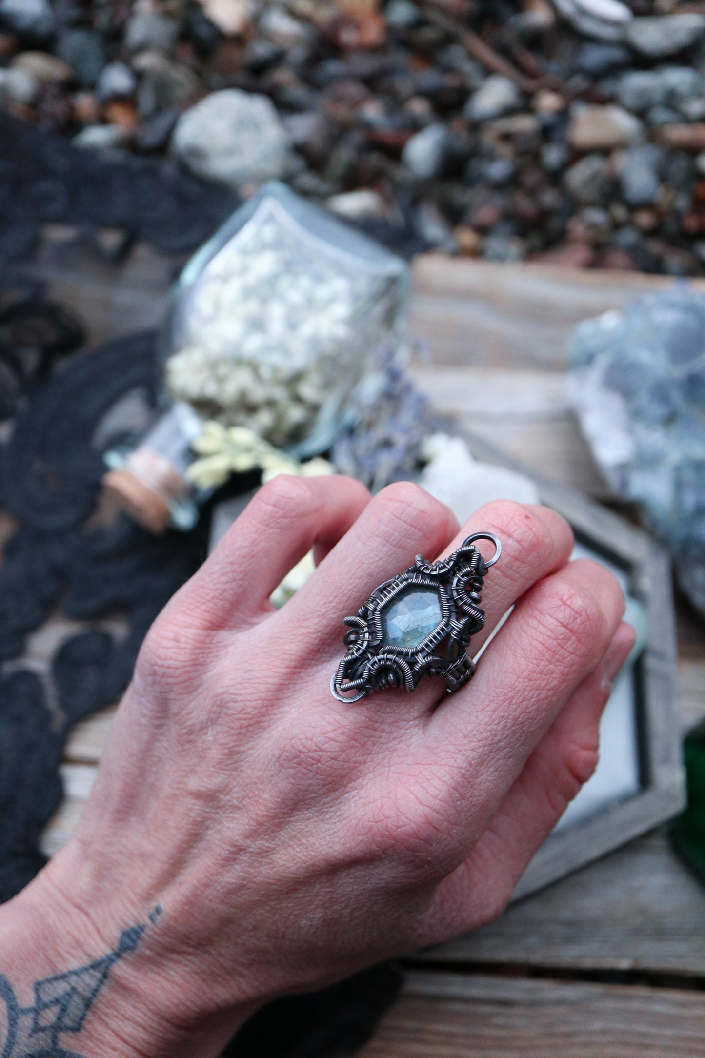 Labradorite Ring Size 7.5