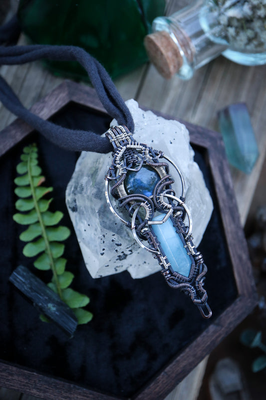 Aquamarine and Labradorite